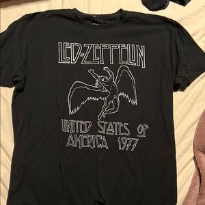 Black Led Zeppelin Short Sleeve Tee